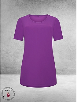 Plus Basics Travel Shirt Rond Hals Lavender
